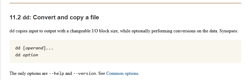 Documentação Oficial - GNU dd